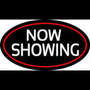 White Now Showing Handmade Art Neon Sign