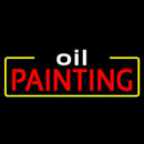 White Oil Red Painting Handmade Art Neon Sign