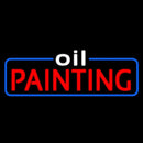 White Oil Red Painting Handmade Art Neon Sign