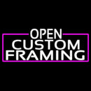 White Open Custom Framing With Pink Border Handmade Art Neon Sign