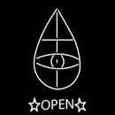 White Open Handmade Art Neon Sign