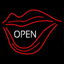 White Open Handmade Art Neon Sign