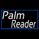 White Palm Reader Blue Rectangle Handmade Art Neon Sign