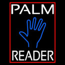 White Palm Reader Red Border Handmade Art Neon Sign