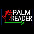 White Palm Reader With Green Arrow Handmade Art Neon Sign