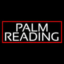 White Palm Reading Red Border Handmade Art Neon Sign