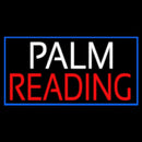 White Palm Red Reading Blue Border Handmade Art Neon Sign