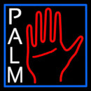 White Palm With Logo Handmade Art Neon Sign