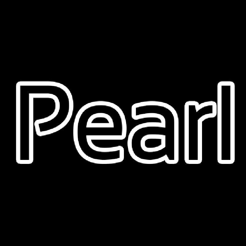 White Pearl Cursive Handmade Art Neon Sign