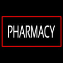 White Pharmacy Red Border Handmade Art Neon Sign