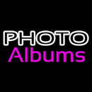 White Photo Albums Handmade Art Neon Sign