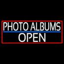 White Photo Albums Open With Red Border Handmade Art Neon Sign