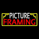 White Picture Framing With Frame Logo Handmade Art Neon Sign
