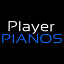 White Player Blue Pianos Block Handmade Art Neon Sign