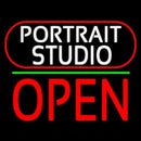 White Portrait Studio Open 2 Handmade Art Neon Sign