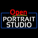White Portrait Studio Open 4 Handmade Art Neon Sign
