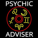 White Psychic Adviser With Logo Handmade Art Neon Sign