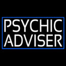 White Psychic Advisor Blue Border Handmade Art Neon Sign