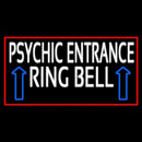 White Psychic Entrance Ring Bell Red Border Handmade Art Neon Sign