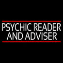 White Psychic Reader And Advisor With Red Line Handmade Art Neon Sign