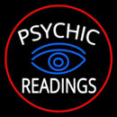 White Psychic Readings With Blue Eye Handmade Art Neon Sign