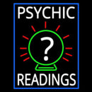 White Psychic Readings With Border Handmade Art Neon Sign