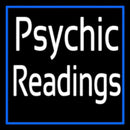 White Psychic Readings With Border Handmade Art Neon Sign