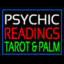 White Psychic Red Readings Green Tarot And Palm Handmade Art Neon Sign