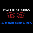 White Psychic Sessions With Red Eye Handmade Art Neon Sign
