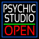 White Psychic Studio Red Open Green Line Handmade Art Neon Sign