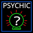White Psychic With Border Handmade Art Neon Sign