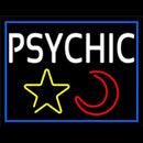 White Psychic With Moon And Star Handmade Art Neon Sign
