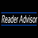White Reader Advisor With Blue Border Handmade Art Neon Sign