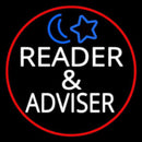 White Reader And Advisor Red Border Handmade Art Neon Sign
