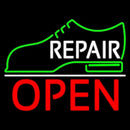 White Repair Shoe Logo Open Handmade Art Neon Sign