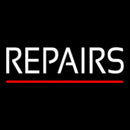 White Repairs Red Line Handmade Art Neon Sign