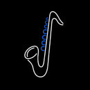 White Saxophone Handmade Art Neon Sign