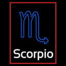 White Scorpio Zodiac Handmade Art Neon Sign
