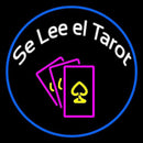 White Se Lee El Tarot And Cards Logo Handmade Art Neon Sign