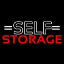 White Self Storage Block With Line Handmade Art Neon Sign