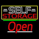 White Self Storage Block With Open 3 Handmade Art Neon Sign