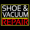 White Shoe And Vacuum Red Repair Handmade Art Neon Sign