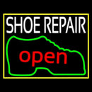 White Shoe Repair Open Handmade Art Neon Sign