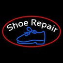 White Shoe Repair With Border Handmade Art Neon Sign
