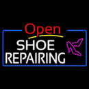 White Shoe Repairing Open Handmade Art Neon Sign
