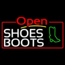 White Shoes Boots Open Handmade Art Neon Sign