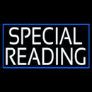 White Special Reading Blue Border Handmade Art Neon Sign