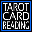 White Tarot Card Reading Handmade Art Neon Sign