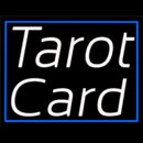 White Tarot Card With Blue Border Handmade Art Neon Sign
