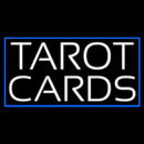 White Tarot Cards Blue Border Handmade Art Neon Sign